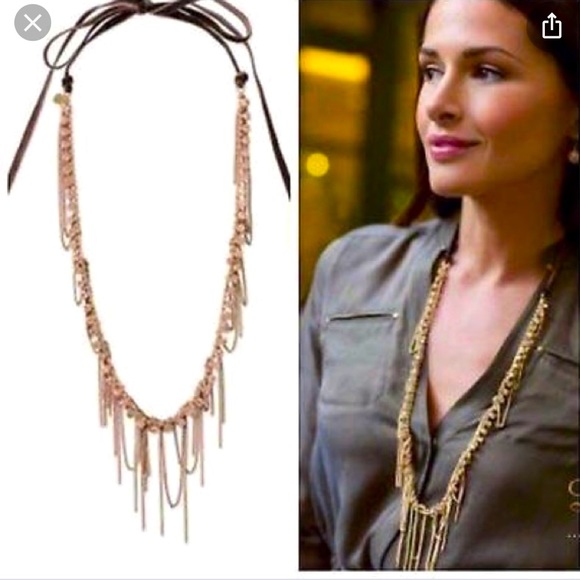 Stella and Dot Antique Rose And Champagne Necklace - Picture 1 of 1